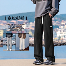 日系潮流休闲长裤男秋季宽松直筒运动2026新款卫裤X1691-特批-39，男装休闲裤，星座718