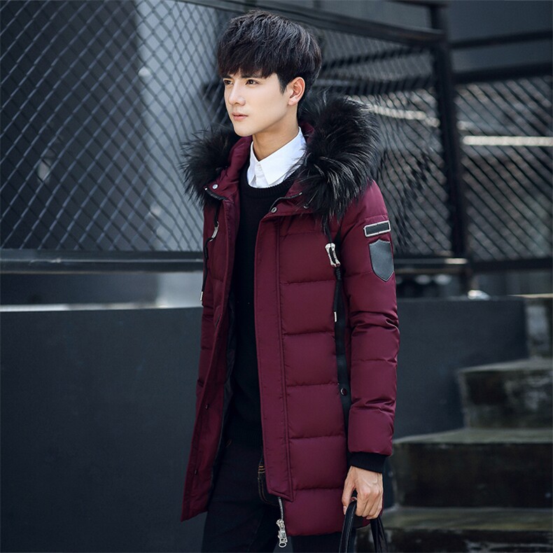 电商B247 2021新款中长款男士休闲白鸭绒50绒羽绒服 MY69图片