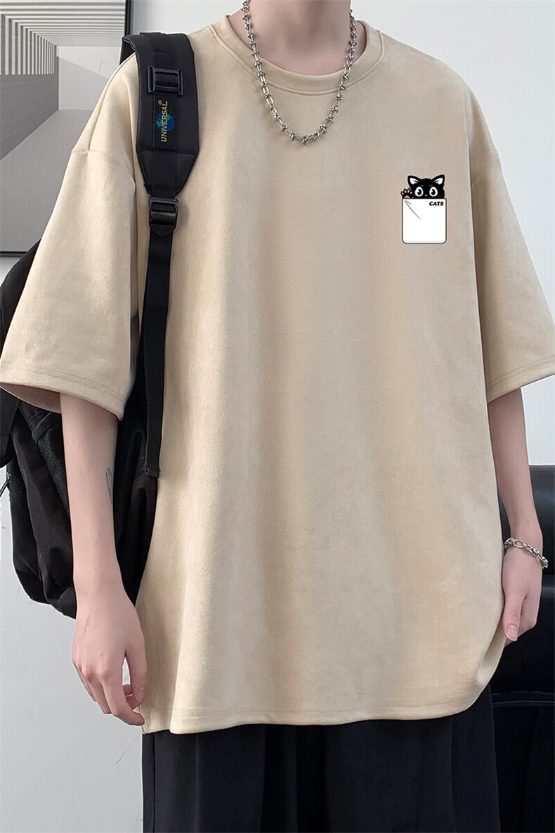 麂皮绒短袖t恤男大码半袖男JD82397-P25,男装T恤,电商A040