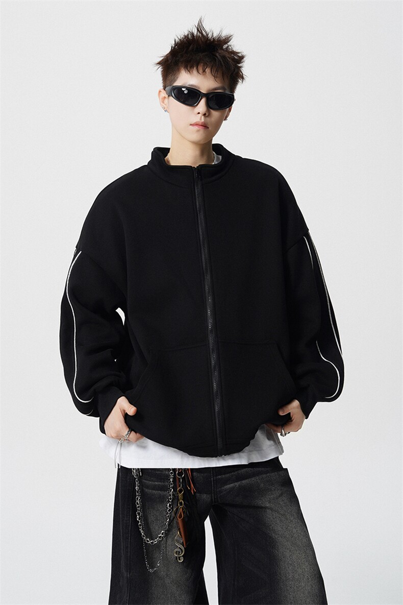 8XL-M秋季假两件加厚卫衣男棒球服夹克风衣外套WY36P78,男装风衣,电商D206-1