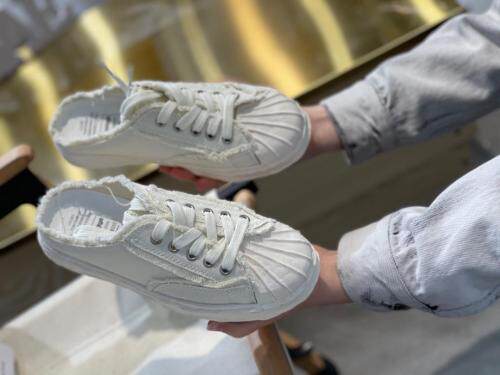 2021新款韩版时尚休闲百搭厚底帆布拖鞋，其它，她他麦