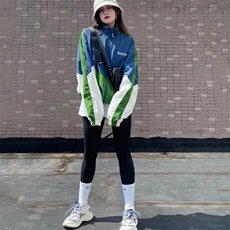 时尚休闲大方气质百搭拼3色外套，其它，L·H·X