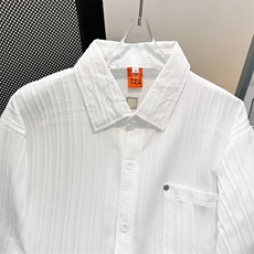 条纹衬衫男短袖夏季设计感小众高级感外套潮牌痞帅港风春秋款衬衣，男装衬衫，星座1013