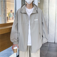 夏季薄款防晒衣男韩版潮流字母连帽帅气2023新款ins外套W4901-P38，男装防晒衣，星座412-2