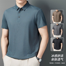 夏季新款无痕短袖Polo衫冰丝锦氨T恤HS1165-P38，男装T恤，星座1206（原A206）
