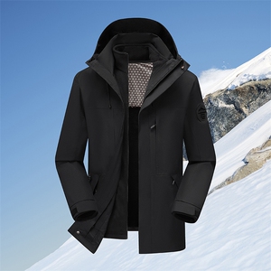 户外连帽男女新款三合一防风防水登山服石墨烯保暖外套H6188-P90图片