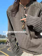 XZ809A/FK01/特P19/加绒特P26雪尼尔小香风立领POLO杉长袖卫衣，男装T恤，星座809A(原222-1)