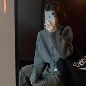 打底衫女秋冬内搭半高领拉链保暖长袖羊绒针织毛衣图片