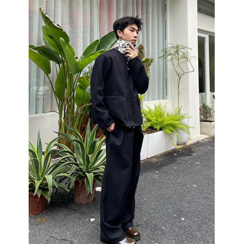 韩系时尚假两件花衬衫夹克男士翻领休闲外套造型师高级感JAK14,男装夹克,星座1116A（原606A-3）