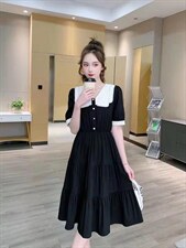 时尚修身显瘦连衣裙夏季有现货，女装连衣裙，千利红