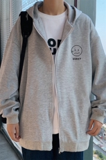 KS21072-P38加绒P43连帽开衫卫衣男运动外套大码班服，男装卫衣，电商A040
