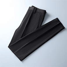 2025新款高弹力刺绣冰丝—九分裤——黑色P5598，男装休闲裤，电商B368