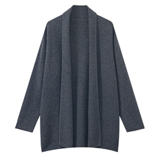 2025年秋季宽松型常规单件长袖开衫，女装针织衫/毛衣，美够羊绒