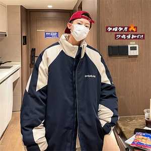 冬款港风撞色拼接工装潮男加棉加厚户外夹克外套J25007J加棉-P85图片
