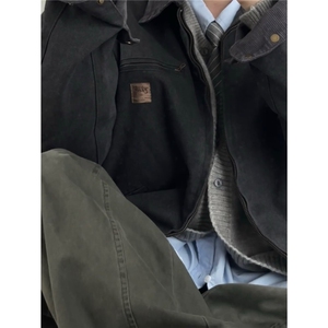【有货】DY188-特P75潮牌外套男2025新款复古情侣宽松高级感夹克图片