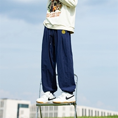 男士休闲裤子秋季薄款潮牌棉麻束脚哈伦裤潮流百搭宽松九分裤，男装休闲裤，电商A011（原4039）