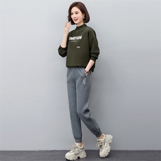 冬装女2022新款卫衣裤加绒秋冬季运动套装两件套，女装套装/套裙，涵誉