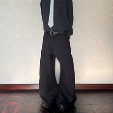 春季新款美式街头cleanfit解构拼接弯刀西裤男宽松阔腿休闲裤，男装西裤，星座506A