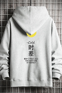 KS21047-P38 连帽开衫卫衣男运动外套大码班服 网格挂拍图片