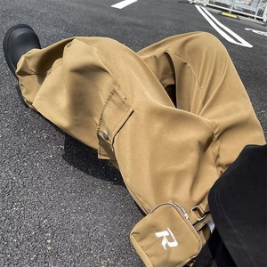 工装裤男夏季美式街头复古小众设计感阔腿伞兵裤痞帅休闲裤子图片