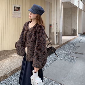 新中式国风盘扣小众设计羊羔毛外套女2025秋冬季新款休闲减龄外套图片