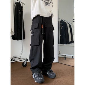 美式复古大口袋工装裤男款春季新款潮牌机能伞兵冲锋裤 K7637-P39图片