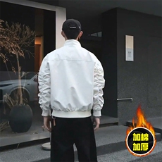 现货秋冬季美拉德立领飞行立领夹克boxy廓形棉衣高街加厚加棉外套，男装夹克，电商A443