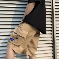 夏季复古潮牌工装短裤男潮机能直筒宽松休闲五分裤K7681-P28，男装休闲裤，星座512-3