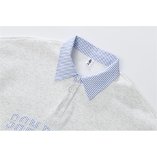 HW2545特P55控98面布54棉46聚酯假两件POLO情侣卫衣宽松外套男，男装Polo衫，电商B370