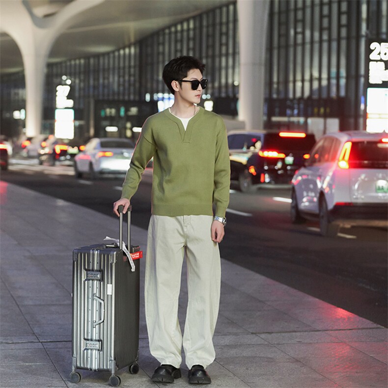 老钱风复古假两件设计毛衣针织打底衫高品质线衣8853-特P78控108，男装T恤，电商D327