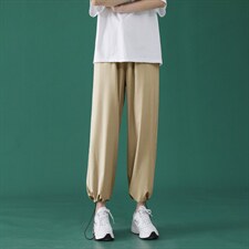 冰氧吧宽松显高休闲裤冰丝垂感顺滑显瘦女长裤2023-特批20，女装休闲裤，星座718-1