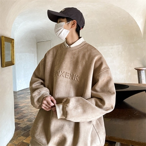 2023春季大码白屋鹿皮绒圆领卫衣青春流行宽松型-JK23101-P45控69图片