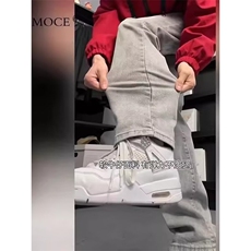 美式灰色直筒加绒男潮牌cIeanfit水洗复古长裤子K7055-1#P45网图，男装卫衣，电商B245