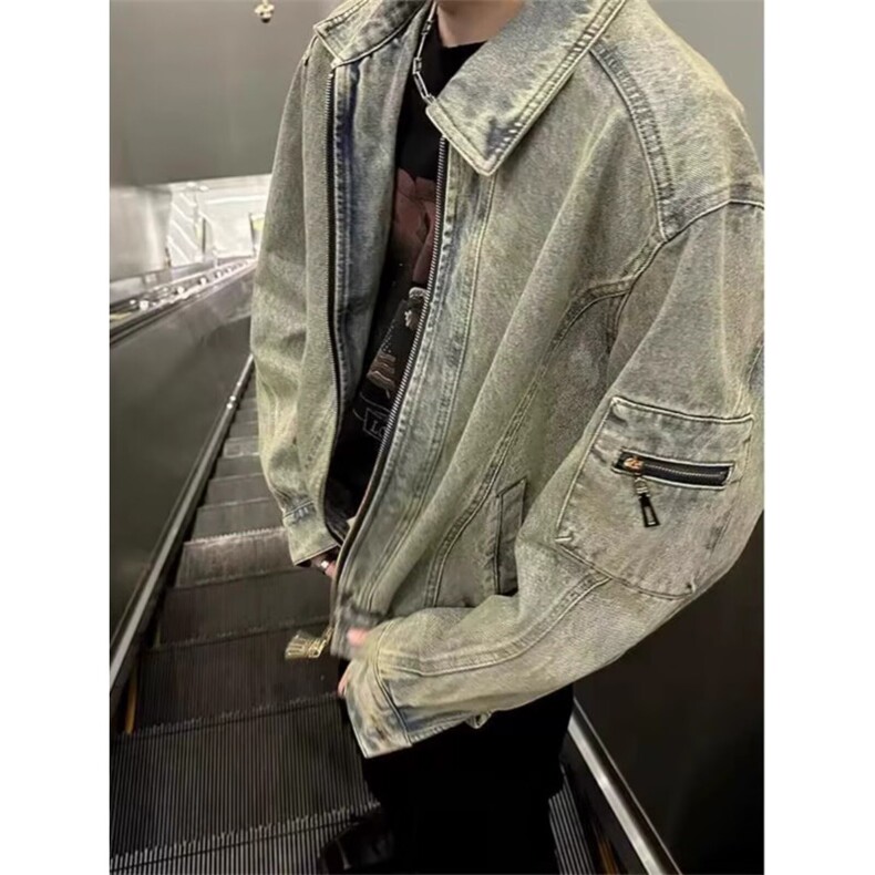 JY106-P68 牛仔拉链夹克外套图片