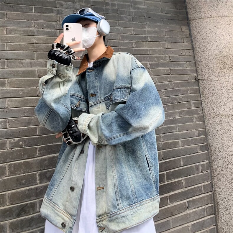 百搭男夹克尖领气质春秋潮ins标准潮流长袖外穿青春流行时尚,男装夹克,星座716-2