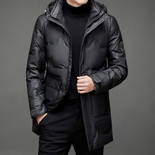 BAMJ-6055钱塘2020-2中年男士冬季厚款休闲百搭羽绒服外套P225，男装羽绒服，钱塘207-2