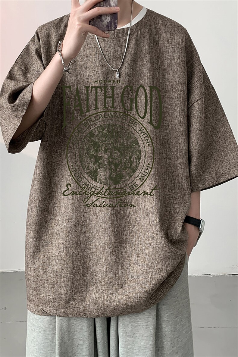 风复古亚麻短袖男棉麻t恤男半袖ZT71388-P35,男装T恤,电商A040