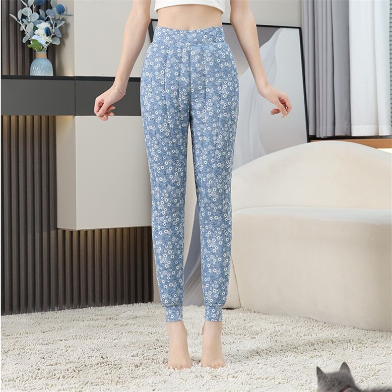 2025年秋季款碎花棉裤时尚百搭休闲，女装打底裤，雪迪羊绒