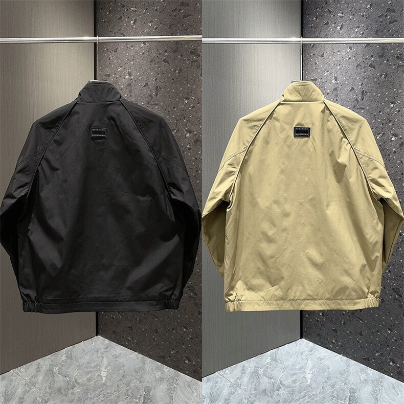 秋款男立领夹克衫工装大口袋字母刺绣魔术贴宽松外套JK093P65,男装夹克,星座1013-1