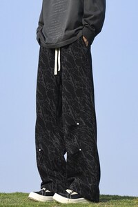 美式扎染休闲裤男春秋新款休闲百搭青少年运动裤直筒裤k7815-P35图片