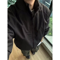 潮牌美式纯色无帽立领外套JK087-P55，男装夹克，星座313A(原308A-2)