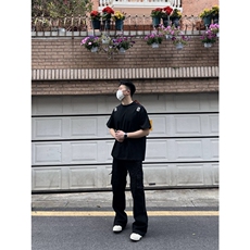 网图有货美式街头印花字母短袖T恤男女款宽松情侣上衣A340-P25，男装T恤，星座1505