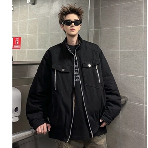 小众痞夹克外套男女冬美式解构设计感保暖帆布工装棉服MF341-P138图片
