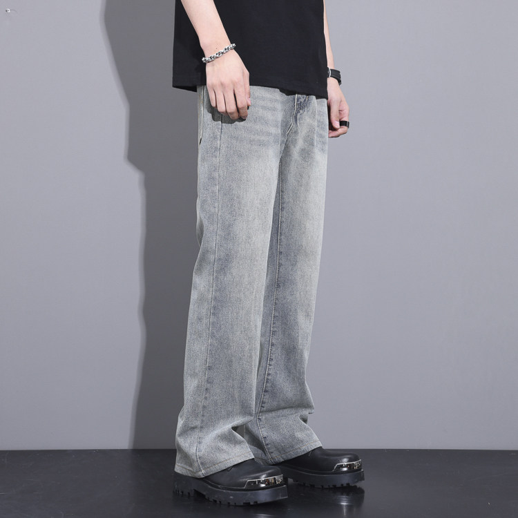 ins高街美式微喇牛仔裤男潮牌春夏款街头休闲阔腿裤子7003-P55,男装牛仔裤,电商A178