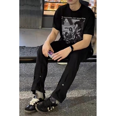 现货在仓！冰丝垂感休闲裤男抖音得物可送样网图-EX50612-批50，男装休闲裤，电商A061