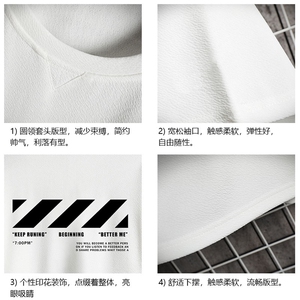 Q11128-P30 春夏季七分袖t恤男大码五分袖男短袖中袖 网格挂拍图片