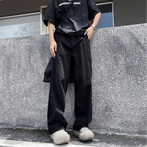 DN817-P55新款宽松休闲裤男韩版潮流百搭 裤子夏季薄款阔腿拖地裤图片