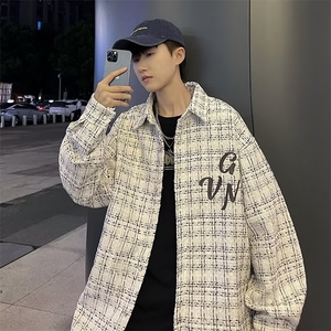 小香风夹克男ins潮牌痞帅外套春秋季休闲百搭上衣潮JK07715-P48图片