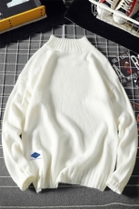 M18061-P45加绒款-P65半高领毛衣男士大码针织衫男毛线衣男线衫，男装针织衫/毛衣，电商A040A