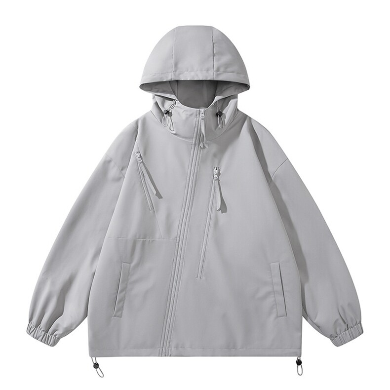 秋季新款二开宽松夹克男纯色冲锋衣外套DSA157B-JK7834-P68,男装夹克,电商A157B